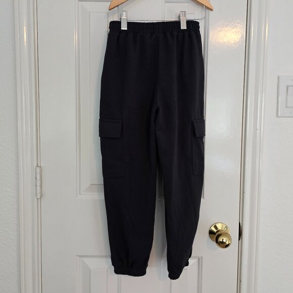 Zara Black Cargo Pants - Size 8 - Picture 1 of 4